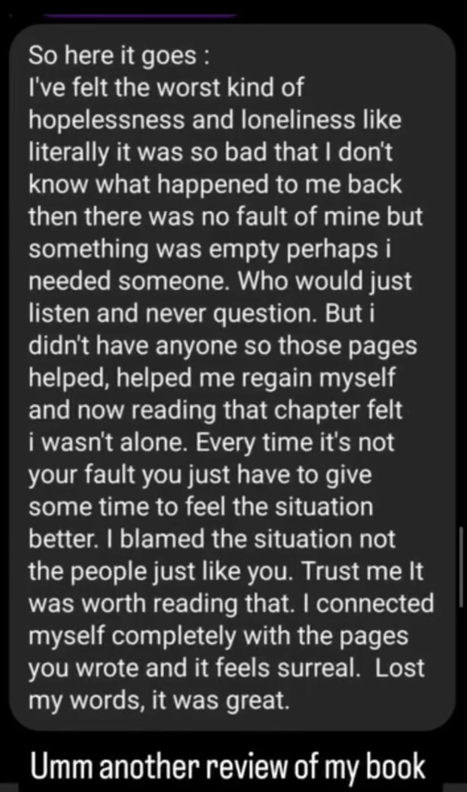 Reader review screenshot